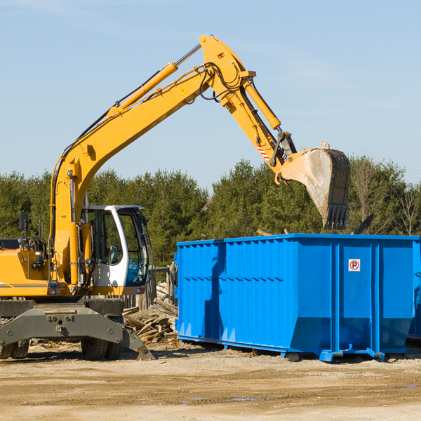 what size residential dumpster rentals are available in Belk